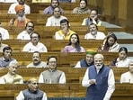 Prime Minister Narendra Modi spoke in the Lok Sabha during the Special session of Parliament, in New Delhi