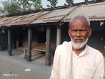 Relative of one of the rescued children at a village in Jokihat block of Araria district. (HT Photo)