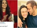 Preity Zinta responds to Salman Khan's nostalgic tweet.