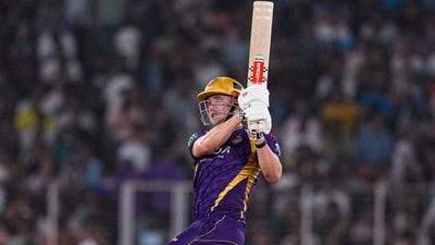 Cameron Green slammed 79 runs off 55 balls, including seven fours and four sixes, striking at 143.64. (PTI) Cameron Green slammed 79 runs off 55 balls, including seven fours and four sixes, striking at 143.64. (PTI)