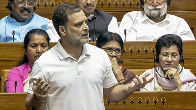 బిల్లుపై లోక్సభలో మాట్లాడుతున్న రాహుల్ గాంధీ (PTI) బిల్లుపై లోక్సభలో మాట్లాడుతున్న రాహుల్ గాంధీ (PTI)