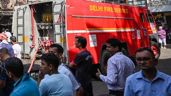 Delhi Fire Service is making efforts to rescue the patient. (Representative photo by Sanchit Khanna/ Hindustan Times)
