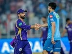 కేకేఆర్​, జీటీ కెప్టెన్లు రహానే, గిల్..(ANI Pic Service)