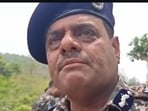 CRPF special DG Deepak Kumar visits Saranda Forests and gives Maoists one-month time to surrender on Saturday in West Singhbhum district of Jharkhand. (HT Photo)
