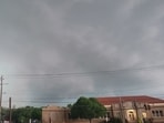 View of the sky in Ponca City before the tornado hit. View of the sky in Ponca City before the tornado hit.
