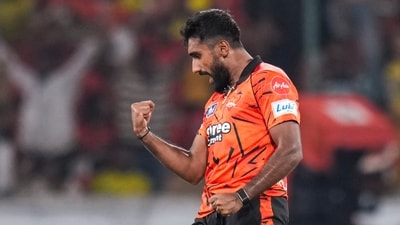 Ehsan Malinga took a three-wicket haul for SRH. (PTI) Ehsan Malinga took a three-wicket haul for SRH. (PTI)
