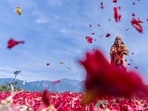 Flinging flowers at the skies. (PHOTO: KANWAR PAL SINGH)