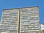 Mumbai, India. April 14, 2026 - View of the Panchratna skyscraper near Charni Road Railway Station in South Mumbai, India. April 14, 2026. (Photo by Raju Shinde/HT Photo) (Raju Shinde)