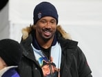 Cleveland Browns' Myles Garrett wears a jacket displaying United States' Chloe Kim before the women's snowboarding halfpipe finals Cleveland Browns' Myles Garrett wears a jacket displaying United States' Chloe Kim before the women's snowboarding halfpipe finals