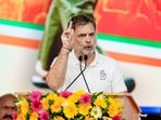 Rahul Gandhi addresses a public meeting, ahead of the Tamil Nadu Assembly elections, at Ponneri, in Tiruvallur district.
