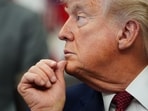 US President Donald Trump listens to speeches at the White House on April 18, 2026. Trump’s announcement on UFOs — a favourite subject of alien-conspiracy theorists — came in Phoenix at an event by far-right group Turning Point USA of the late Charlie Kirk.