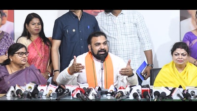 Bihar CM Samrat Choudhary addresses a press conference at BJP office in Patna, Sunday (SANTOSH KUMAR/HT) Bihar CM Samrat Choudhary addresses a press conference at BJP office in Patna, Sunday (SANTOSH KUMAR/HT)