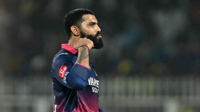 The pick of RR's bowlers was Ravindra Jadeja, taking the wickets of Angkrish Raghuvanshi and Rovman Powell and only conceding 8 runs in his three overs. Shockingly, due to matchups, he wasn't bowled out. (AFP) The pick of RR's bowlers was Ravindra Jadeja, taking the wickets of Angkrish Raghuvanshi and Rovman Powell and only conceding 8 runs in his three overs. Shockingly, due to matchups, he wasn't bowled out. (AFP)