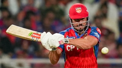 Initially, PBKS posted 254/7 in 20 overs. (PTI) Initially, PBKS posted 254/7 in 20 overs. (PTI)