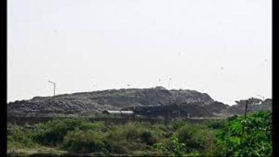 Over Rs110 crore has been spent, yet the landfill continues to impact the city’s sanitation profile (HT File)