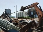 Action followed a crackdown on gang networks; crime branch traced the illegal settlement and alerted senior officials for joint demolition drive. (HT) Action followed a crackdown on gang networks; crime branch traced the illegal settlement and alerted senior officials for joint demolition drive. (HT)