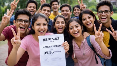 <p>జేఈఈ మెయిన్ 2026 సెషన్ 2 ఫలితాలను ఎలా చెక్ చేసుకోవాలి? : ముందుగా ఎన్టీఏ జేఈఈ అధికారిక వెబ్సైట్ jeemain.nta.nic.in సందర్శించండి. ఆ తర్వాత హోమ్ పేజీలో కనిపించే 'JEE Mains Result 2026 Session 2' లింక్పై క్లిక్ చేయండి.</p> <p>జేఈఈ మెయిన్ 2026 సెషన్ 2 ఫలితాలను ఎలా చెక్ చేసుకోవాలి? : ముందుగా ఎన్టీఏ జేఈఈ అధికారిక వెబ్సైట్ jeemain.nta.nic.in సందర్శించండి. ఆ తర్వాత హోమ్ పేజీలో కనిపించే 'JEE Mains Result 2026 Session 2' లింక్పై క్లిక్ చేయండి.</p>