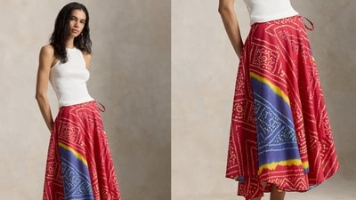 Ralph Lauren listed a Bandhani-print skirt on its website,