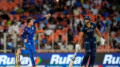 Meanwhile, Mitchell Santner, Allah Ghazanfar took two-wicket hauls. (PTI) Meanwhile, Mitchell Santner, Allah Ghazanfar took two-wicket hauls. (PTI)