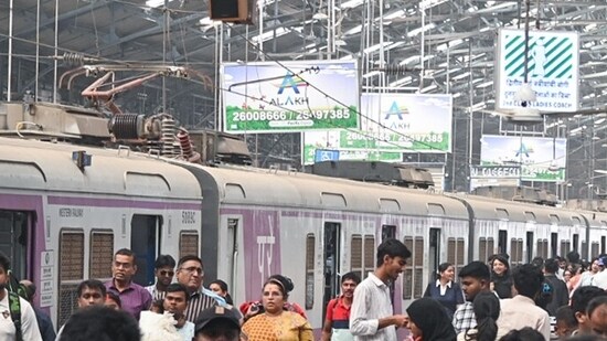 Mumbai suburban network services hit. (ANI Photo) (Deepak Salvi)