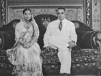 A file picture of Darbhanga Maharaja Sir Kameshwar Singh and Maharani Kamsundari Devi (HT Photo)