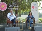 Diplomat Navdeep Suri and Harinder Baweja, author, They Will Shoot You, Madam, in conversation at The Sacred Amritsar (Courtesy The Sacred Amritsar)