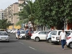 Navi Mumbai, India - August 5, 2017: Motorists see red because of illegal parking road at Sanpada off Palm Beach in Navi Mumbai, India, on Saturday, August 5, 2017. (Photo by Bachchan Kumar/ Hindustan Times) (Hindustan Times)