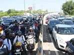 Violators are being fined <span class='webrupee'>₹</span>10,000 and their vehicles may be seized. The enforcement is being carried out under provisions of the Motor Vehicles Act, 1988, particularly Section 190(2), which prohibits unauthorised alterations in vehicles, officials said. (HT Archive)