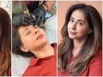 Urmila Matondkar's before-and-after look after getting her brows done. 