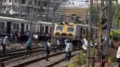 Motorman averts disaster as two locals come face to face near CSMT Motorman averts disaster as two locals come face to face near CSMT