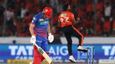 Eshan Maling dismissed Nitish Rana and David Miller on back-to-back deliveries to break Delhi Capitals' back in the chase. (REUTERS)