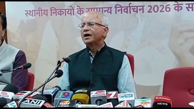 State election commissioner Anil Khachi during the press conference in Shimla on Tuesday. (Deepak Sanata/ HT) State election commissioner Anil Khachi during the press conference in Shimla on Tuesday. (Deepak Sanata/ HT)