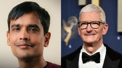 Srinivas Narayanan from Open AI; Tim Cook from Apple Srinivas Narayanan from Open AI; Tim Cook from Apple