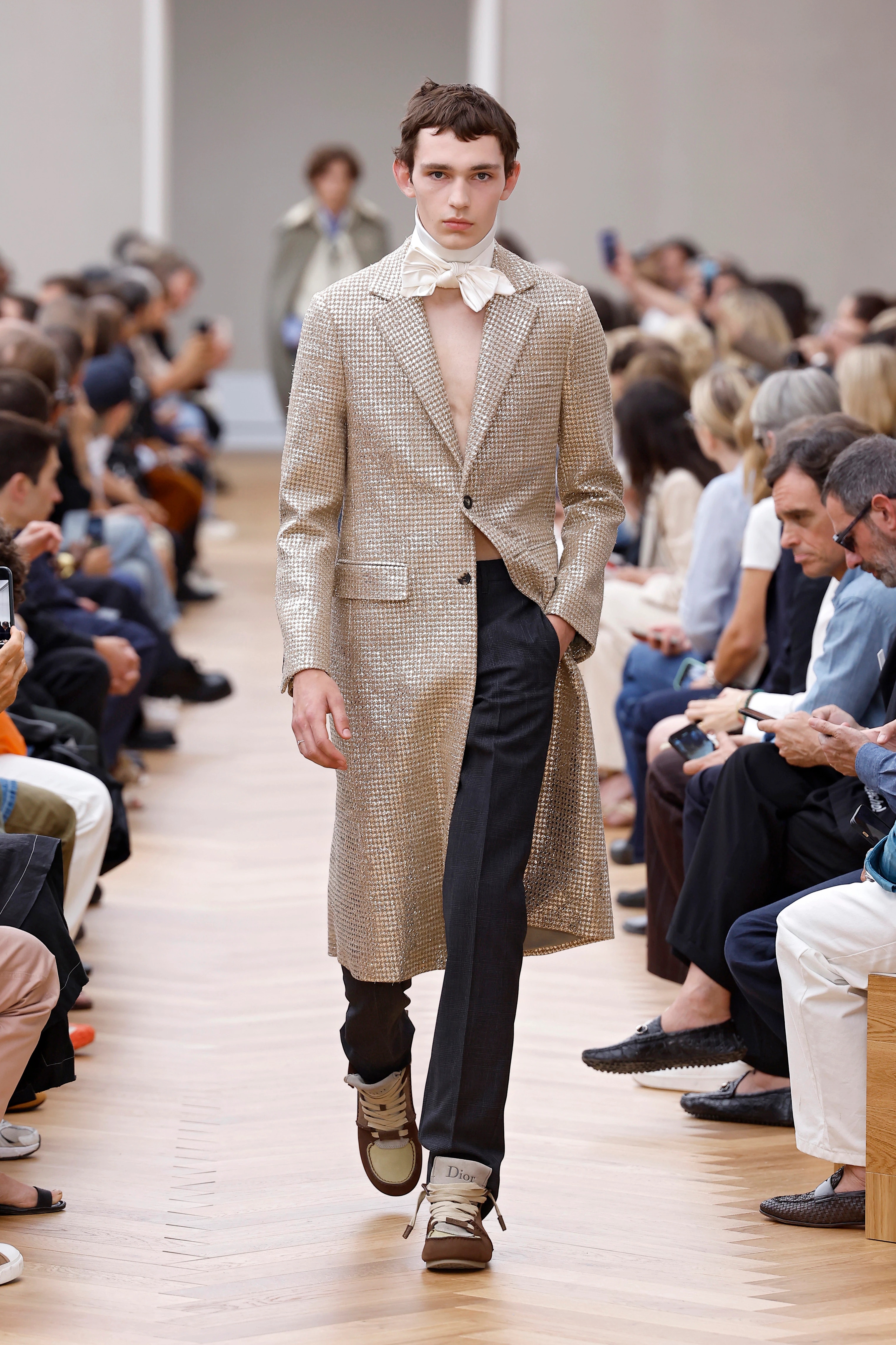 Mukaish work overcoat by Dior on the runway. (Credits: Instagram)