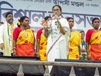 West Bengal Chief Minister and TMC Supremo Mamata Banerjee speaks during an election campaign for West Bengal Assembly elections at Haldia, in Purba Medinipur on Tuesday.