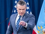 Defense Secretary Pete Hegseth at the Pentagon, Thursday, April 16. Defense Secretary Pete Hegseth at the Pentagon, Thursday, April 16.