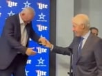 Following the interaction, Jones exited the press conference with Clinton, leaving other team officials to continue fielding questions. Following the interaction, Jones exited the press conference with Clinton, leaving other team officials to continue fielding questions.