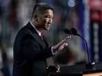 Hung Cao speaks during the Republican National Convention, July 16, 2024, in Milwaukee