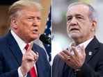 US President Donald Trump (L) and Iranian President Masoud Pezeshkian