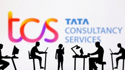 FILE PHOTO: Figurines with computers and smartphones are seen in front of TCS: Tata Consultancy Services logo in this illustration taken, February 19, 2024. REUTERS/Dado Ruvic/Illustration/File Photo (REUTERS)