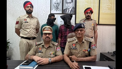 The accused in the custody of Khanna police on Wednesday. (HT Photo)