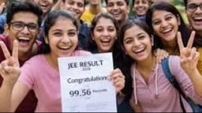 The education minister said that 35 students secured 98-plus percentile, 57 students achieved 97-plus percentile, 85 students scored 95-plus percentile, while 161 students obtained 90-plus percentile. (HT Photo for representation) The education minister said that 35 students secured 98-plus percentile, 57 students achieved 97-plus percentile, 85 students scored 95-plus percentile, while 161 students obtained 90-plus percentile. (HT Photo for representation)