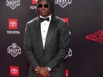 Texas Tech Red Raiders linebacker David Bailey poses on the red carpet before the 2026 NFL Draft at Point State Park. 
