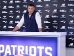 New England Patriots head coach Mike Vrabel speaks during an NFL football press conference