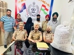 The accused police custody in Ludhiana on Wednesday. (HT Photo)