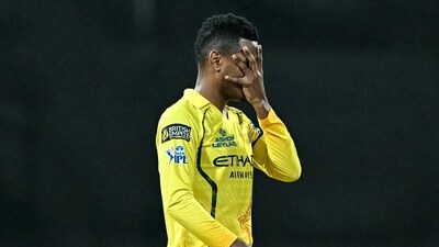 For Chennai Super Kings, West Indies left-arm spinner Akeal Hosein delivered a standout spell of 4/17 in just his third appearance of the season, providing a decisive breakthrough with the ball. (AFP) For Chennai Super Kings, West Indies left-arm spinner Akeal Hosein delivered a standout spell of 4/17 in just his third appearance of the season, providing a decisive breakthrough with the ball. (AFP)