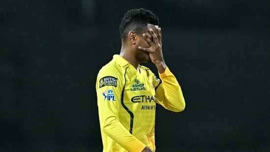 For Chennai Super Kings, West Indies left-arm spinner Akeal Hosein delivered a standout spell of 4/17 in just his third appearance of the season, providing a decisive breakthrough with the ball.(AFP)