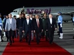 Iran news highlights: Iranian foreign minister Abbas Araghchi walks with Pakistan's foreign minister Mohammad Ishaq Dar and Army Chief, Field Marshal Asim Munir upon his arrival to discuss proposals for restarting peace talks with the US in Islamabad, Pakistan, April 24, 2026.