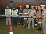 Blackout mock drill underway in Ludhiana as part of statewide emergency preparedness exercise in Punjab.