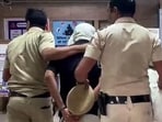 Kailash Hills accused brought to Amar Colony Police Station in New Delhi on Thursday.
